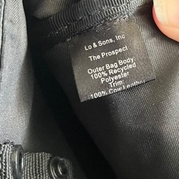 Lo & Sons Prospect Backpack Briefcase with insert black cow leather polyester - Picture 6 of 14